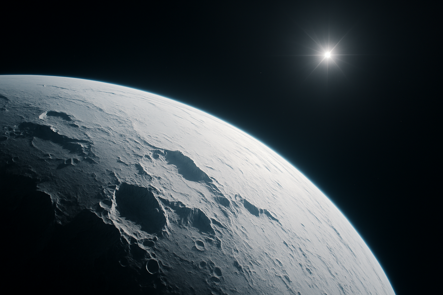 Ice planet hero background